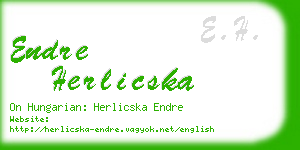 endre herlicska business card